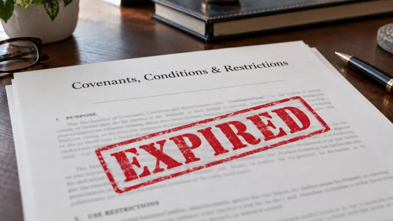 Expired Covenants, Conditions & Restrictions (CCR) document
